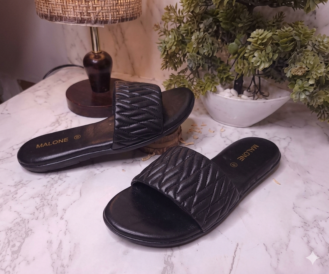 Classic Black Slide Sandals for Women