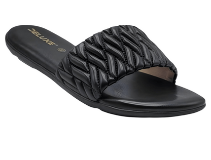 Classic Black Slide Sandals for Women